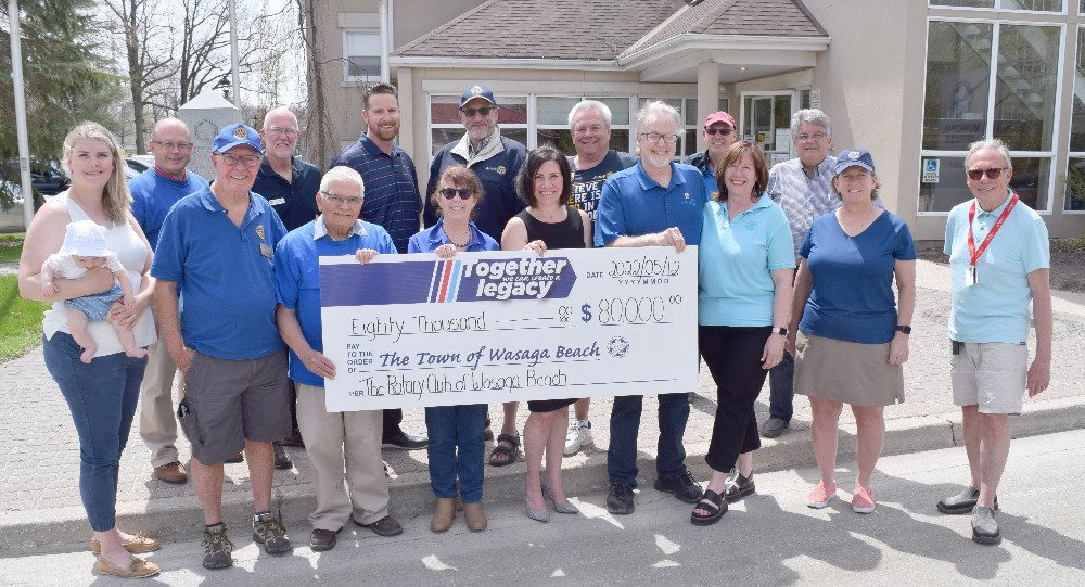 Rotary Club cheque presentation